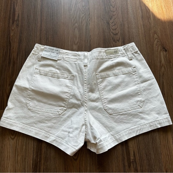 Adriano Goldschmied Womens Analeigh Short 32 Powder Ivory High Rise 3.5” Denim - Picture 5 of 9
